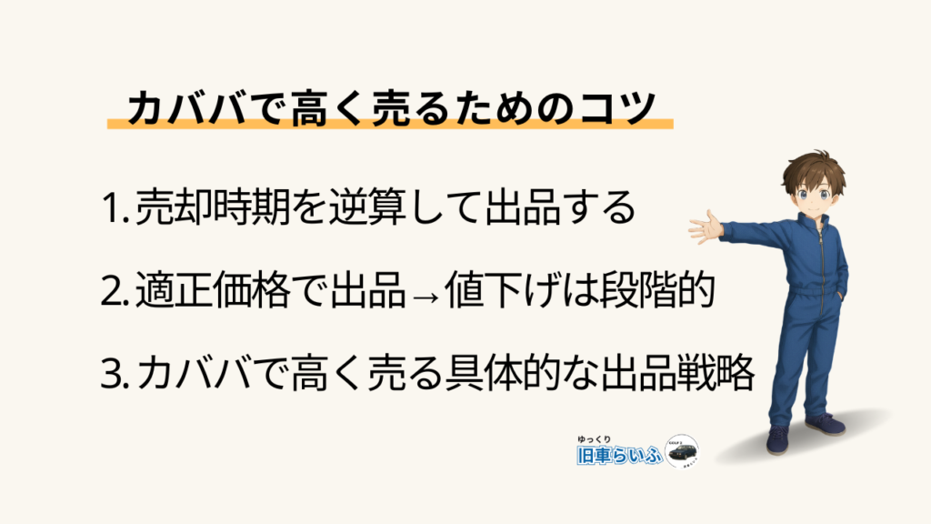 カババで高く売るためのコツ