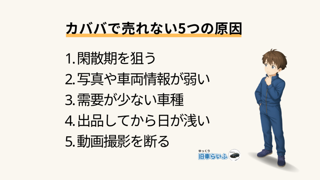 カババで売れない原因