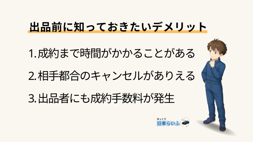 カババ出品のデメリット