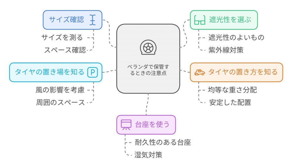 ベランダ保管の注意点