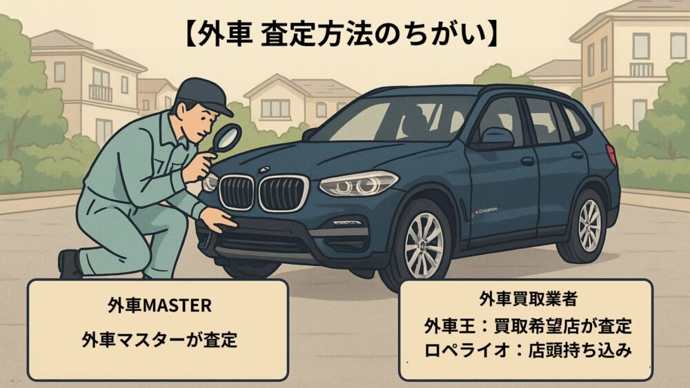 査定はすべて外車マスターが行う