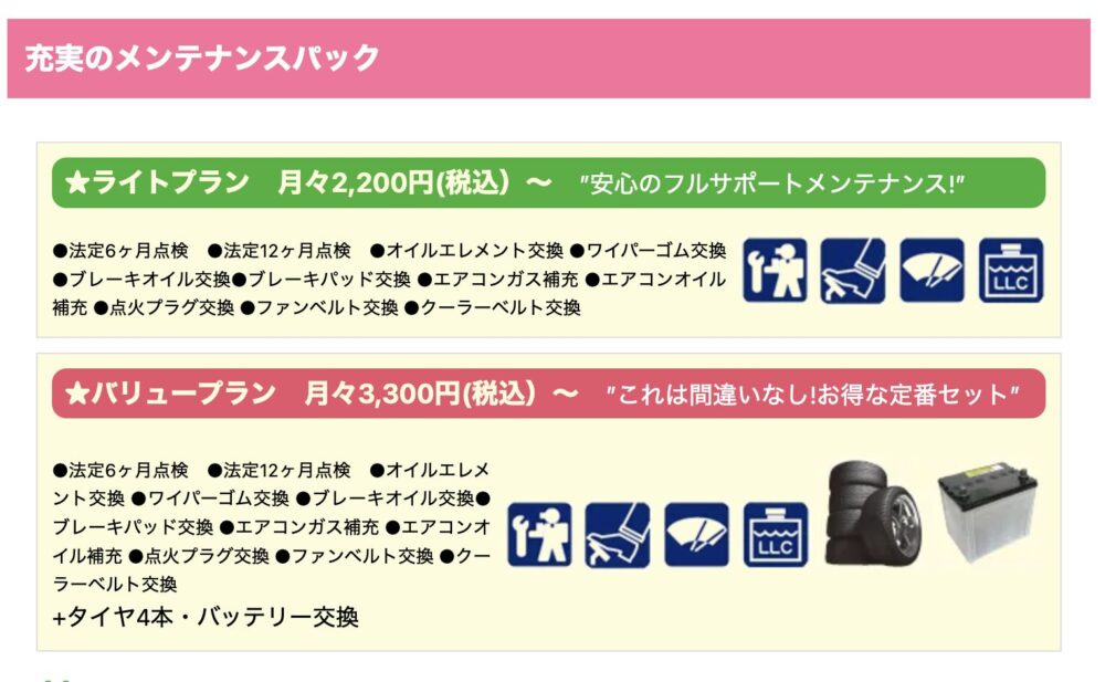 ニコノリメンテナンスパック