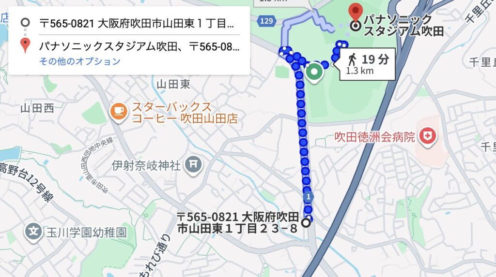 パナスタ山田東1−23駐車場
