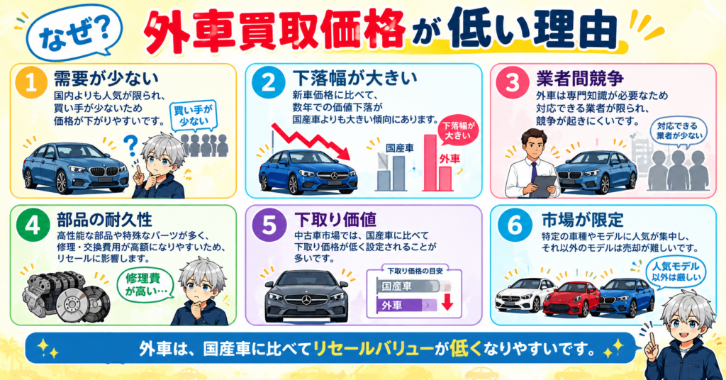 図解:外車リセールが低い理由