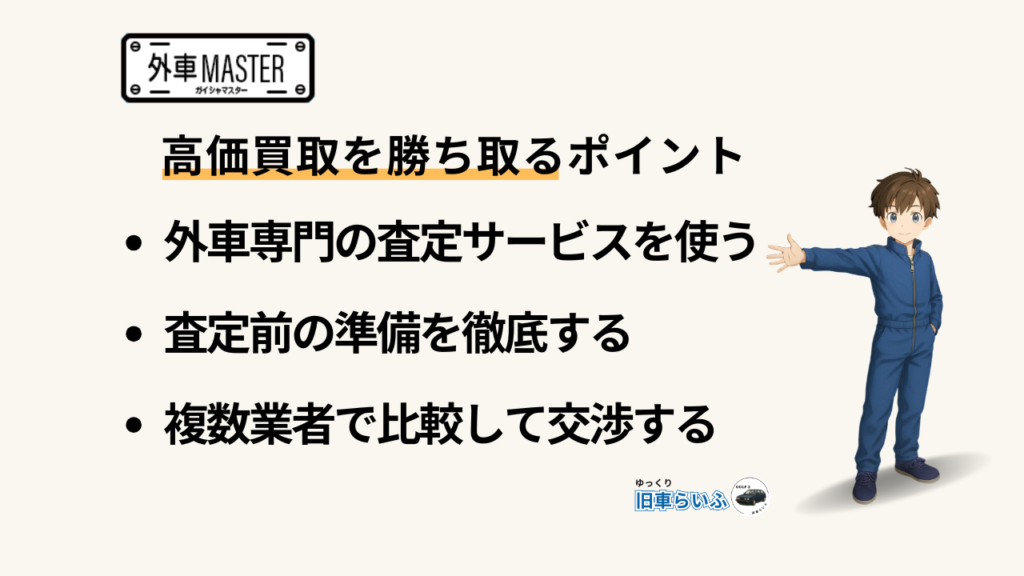 アイキャッチ：高価買取を勝ち取るポイント