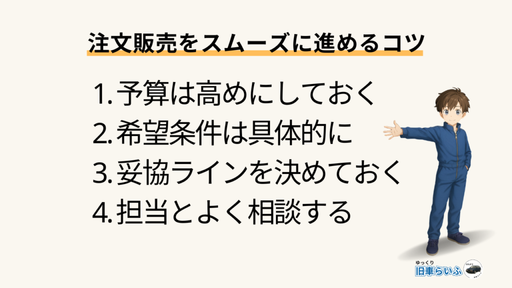 注文販売をスムーズに進めるコツ