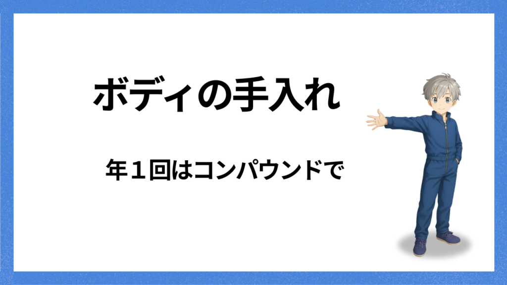 見出し：ボディの手入れ
