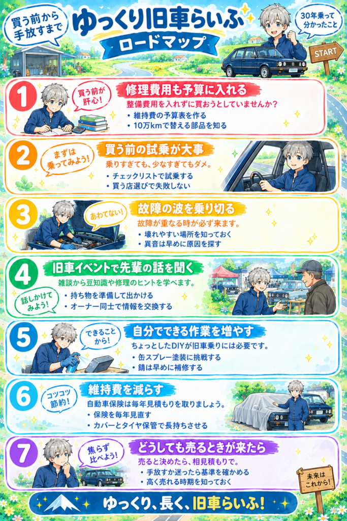 図解:旧車らいふのロードマップ